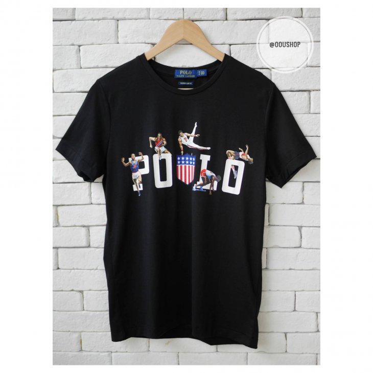POLO RALPH LAUREN OLYMPIC COTTON JERSEY T-SHIRT