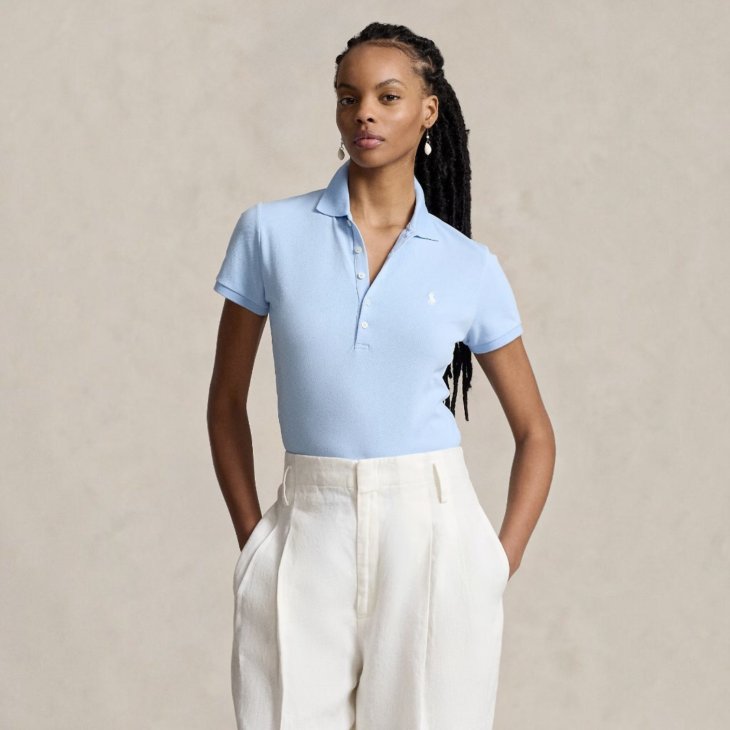 POLO RALPH LAUREN WOMEN SLIM FIT STRETCH POLO SHIRT