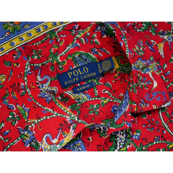 POLO RALPH LAUREN CLASSIC FIT PAISLEY LINEN CAMP SHIRT
