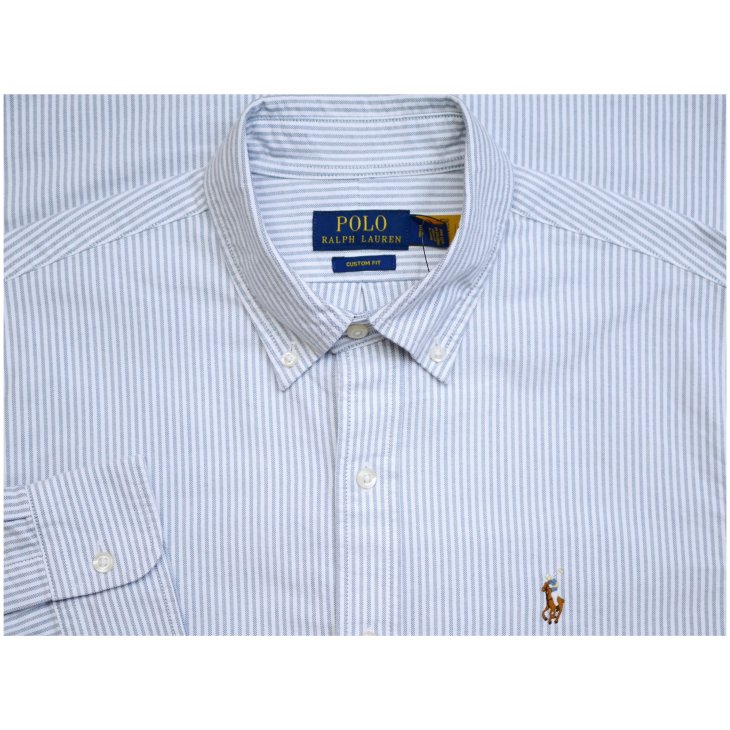 POLO RALPH LAUREN CUSTOM FIT STRIPED OXFORD SHIRT