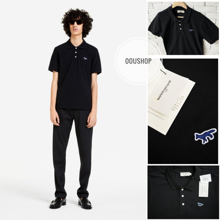 MAISON KITSUNE NAVY FOX PATCH CLASSIC POLO