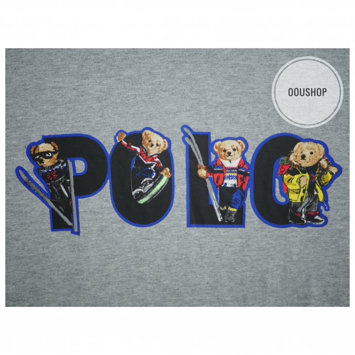 POLO RALPH LAUREN SKI BEAR LOGO COTTON JERSEY TEE