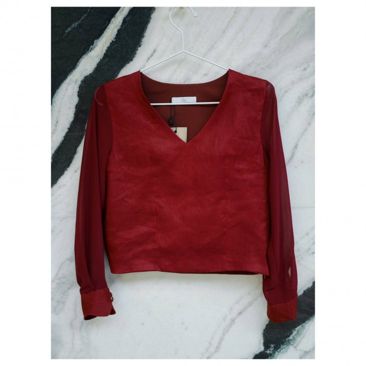 CROP TOP CHIFFON SLEEVE