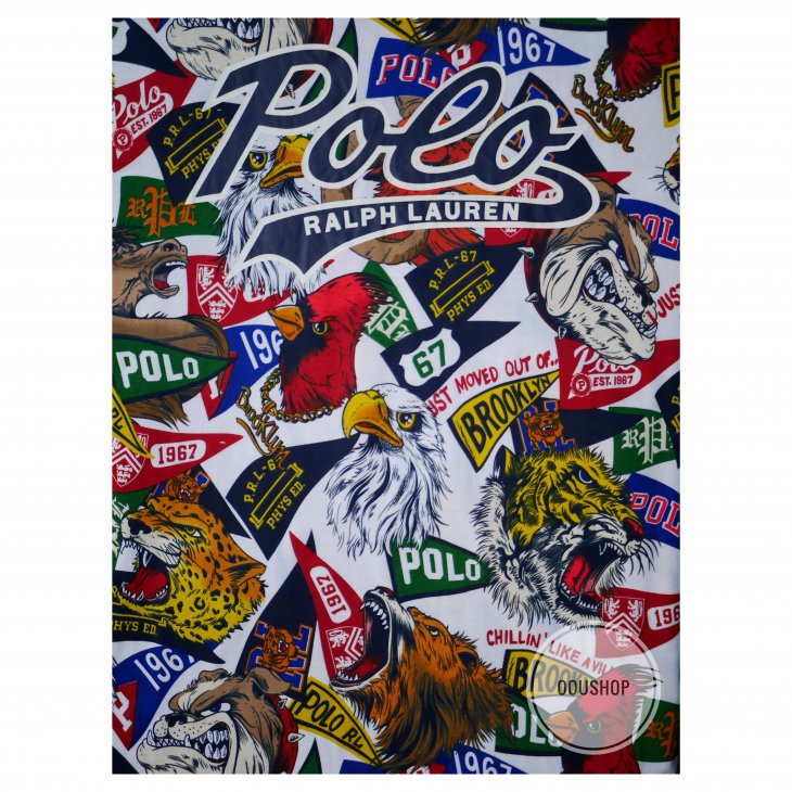 POLO RALPH LAUREN BOYS COTTON YALE 2 VARSITY  PENNANT T-SHIRT