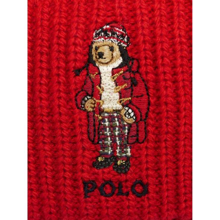 POLO RALPH LAUREN POLO BEAR RIBBED KNIT BEANIE