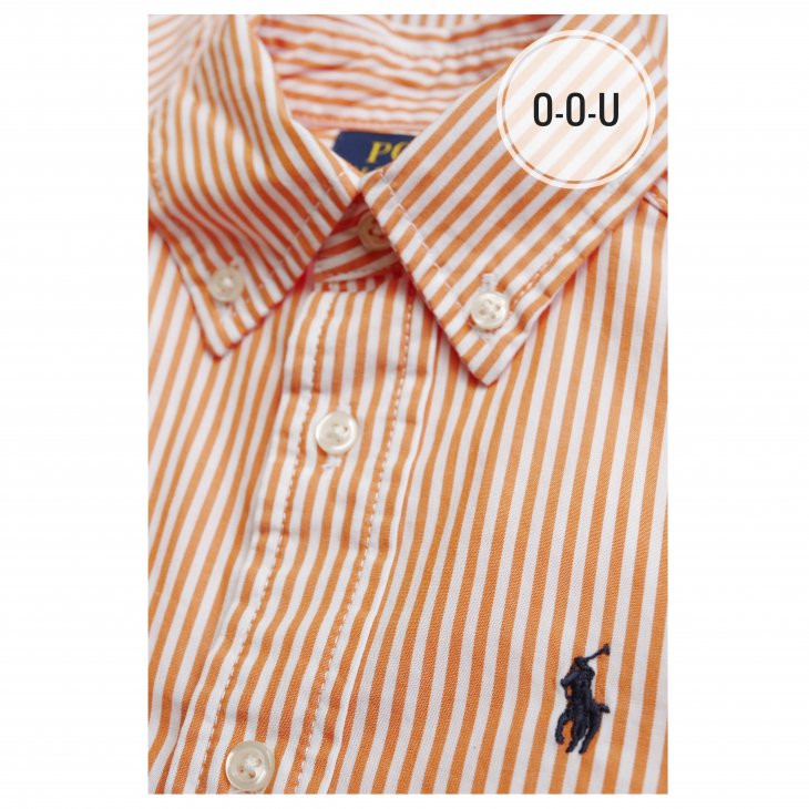 POLO RALPH LAUREN KIDS STRIPED COTTON POPLIN SHIRT