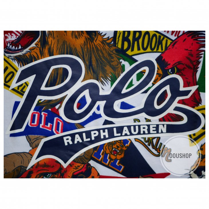 POLO RALPH LAUREN KIDS COTTON YALE 2 VARSITY  PENNANT T-SHIRT