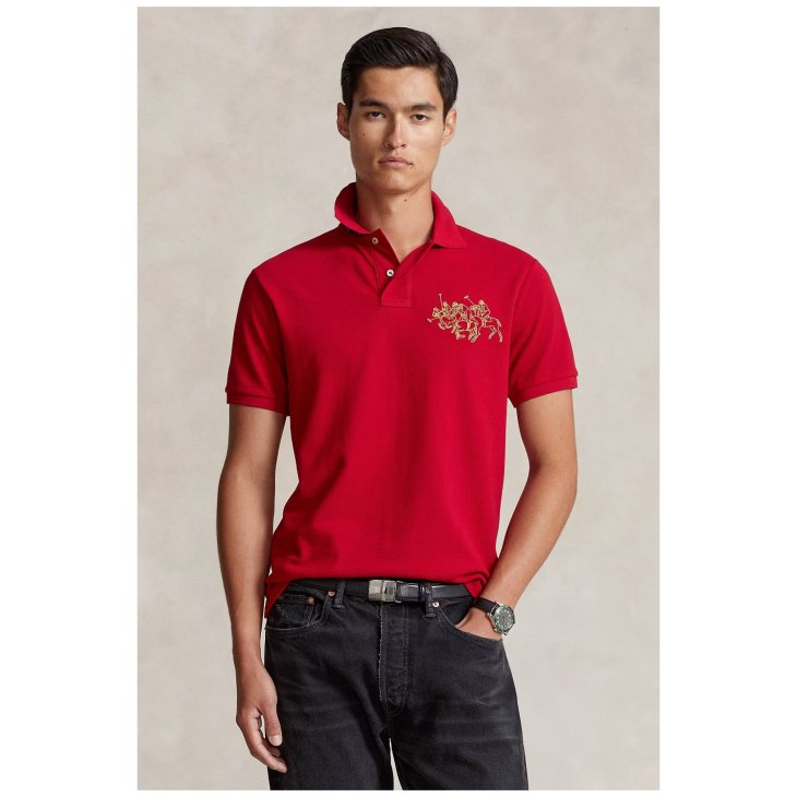 POLO RALPH LAUREN LUNAR NEW YEAR TRIPLE PONY POLO SHIRT