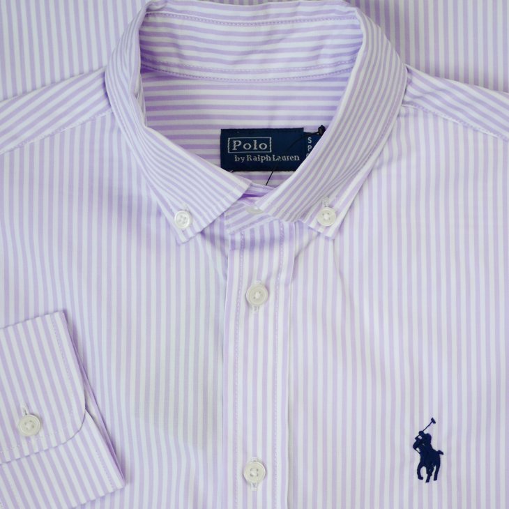 POLO RALPH LAUREN WOMEN SLIM FIT STRIPED COTTON SHIRT