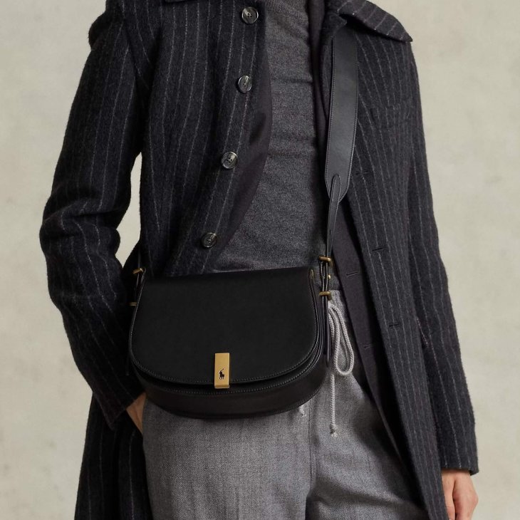 POLO RALPH LAUREN POLO ID CALFSKIN SADDLE BAG
