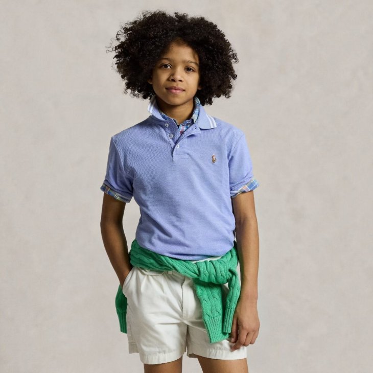 POLO RALPH LAUREN BOYS OXFORD MESH POLO SHIRT