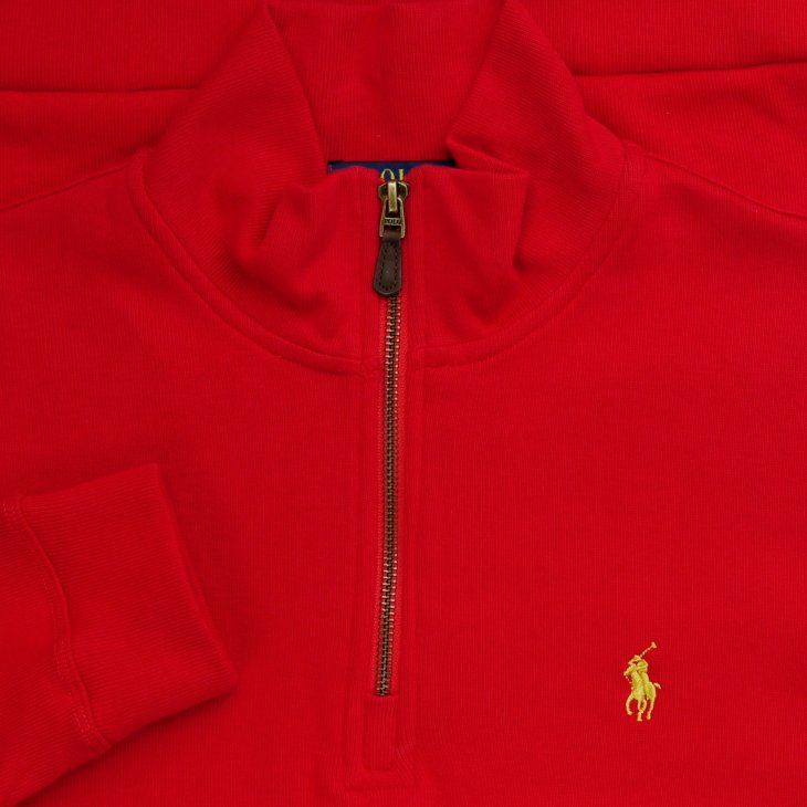 POLO RALPH LAUREN COTTON QUARTER-ZIP SWEATER