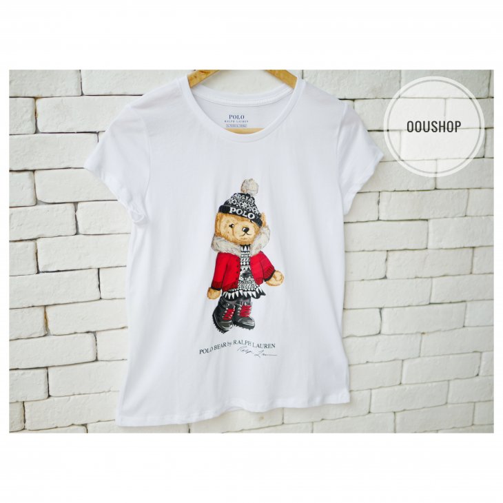 POLO RALPH LAUREN POLO BEAR GIRLS COTTON JERSEY TEE