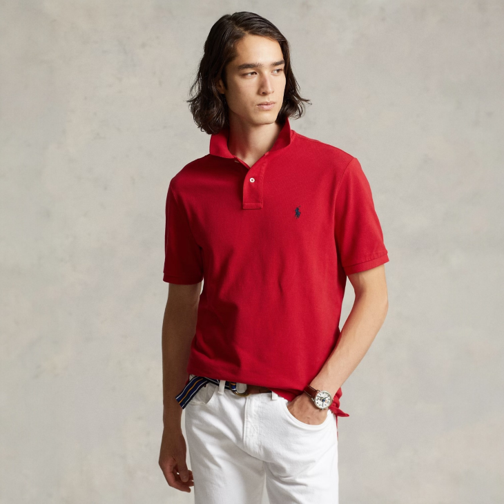 POLO RALPH LAUREN THE EARTH CUSTOM SLIM FIT POLO SHIRT