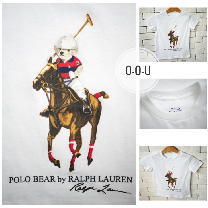 POLO RALPH LAUREN KIDS POLO BEAR & BIG PONY COTTON T-SHIRT