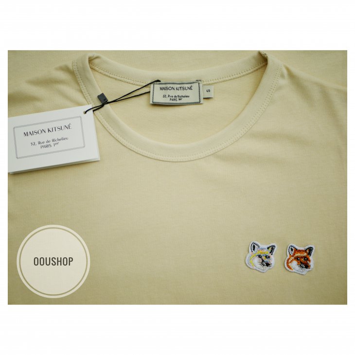 MAISON KITSUNE TEE-SHIRT DOUBLE FOX HEAD PATCH