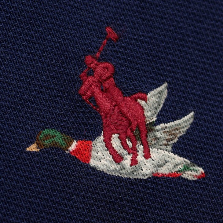 POLO RALPH LAUREN CUSTOM SLIM DUCK PRINT MESH POLO SHIRT