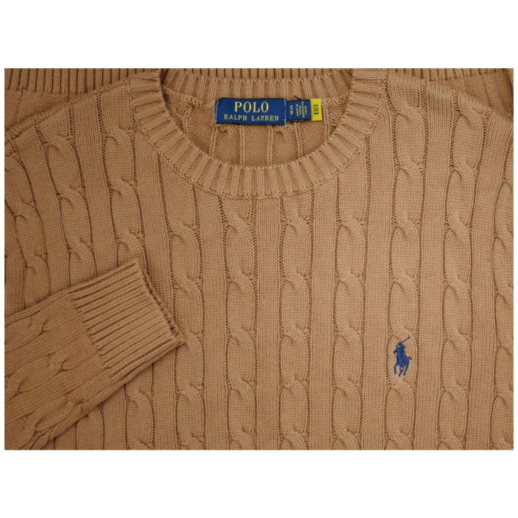 POLO RALPH LAUREN CABLE KNIT COTTON SWEATER
