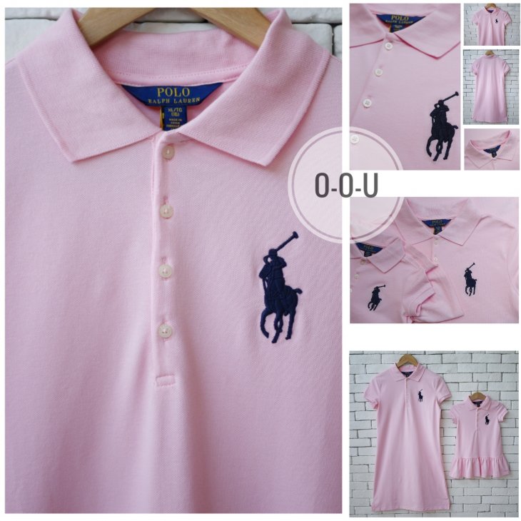 POLO RALPH LAUREN GIRLS BIG PONY COTTON MESH POLO DRESS