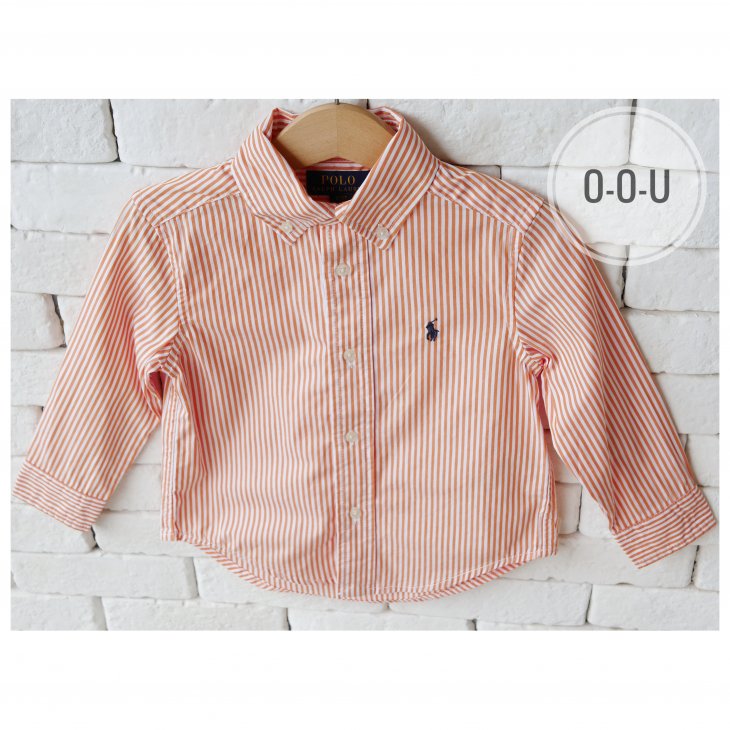 POLO RALPH LAUREN KIDS STRIPED COTTON POPLIN SHIRT