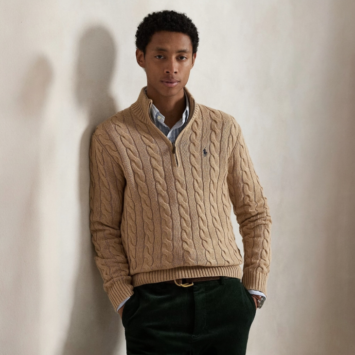 POLO RALPH LAUREN CABLE-KNIT WOOL-CASHMERE JUMPER