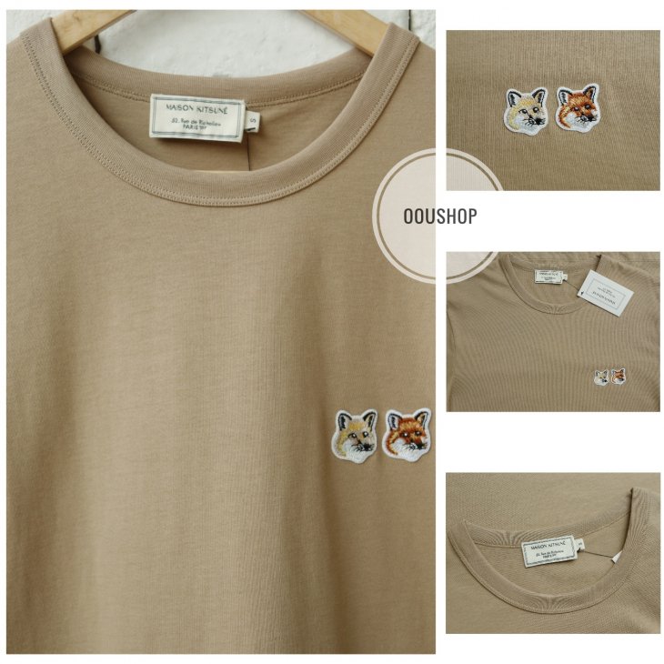 MAISON KITSUNE TEE-SHIRT DOUBLE FOX HEAD PATCH
