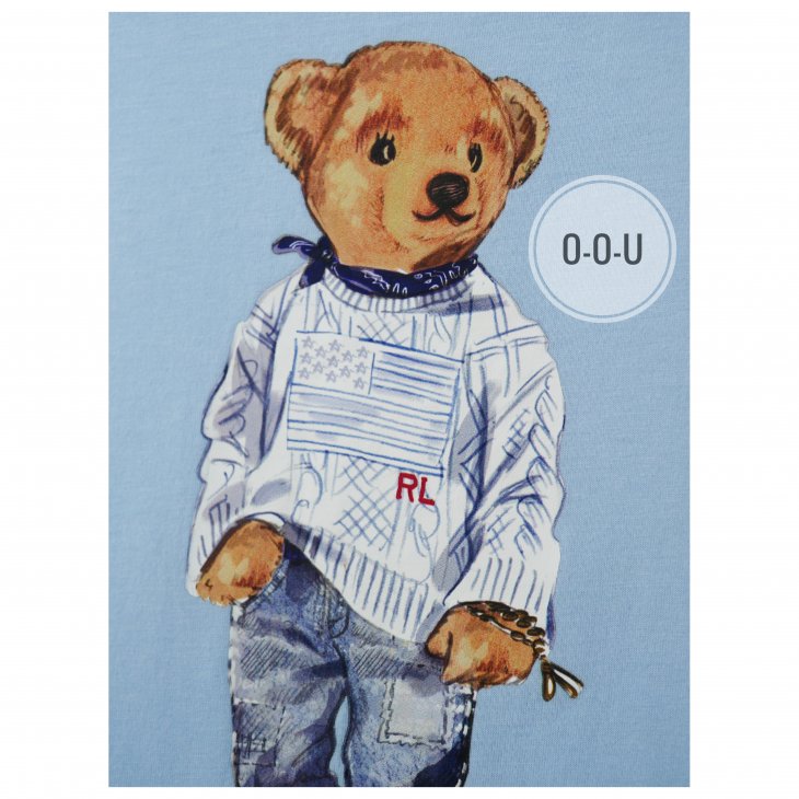 POLO RALPH LAUREN GIRLS POLO BEAR COTTON T-SHIRT