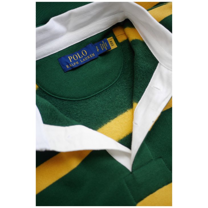 POLO RALPH LAUREN THE RL FLEECE STRIPED RUGBY SWEATSHIRT