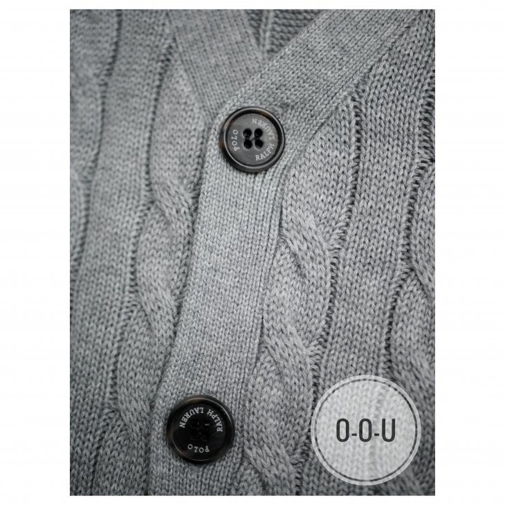 POLO RALPH LAUREN CABLE-KNIT COTTON CARDIGAN