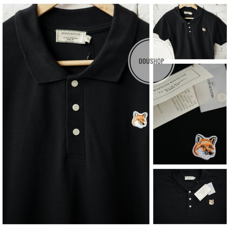 MAISON KITSUNE FOX HEAD PATCH CLASSIC POLO