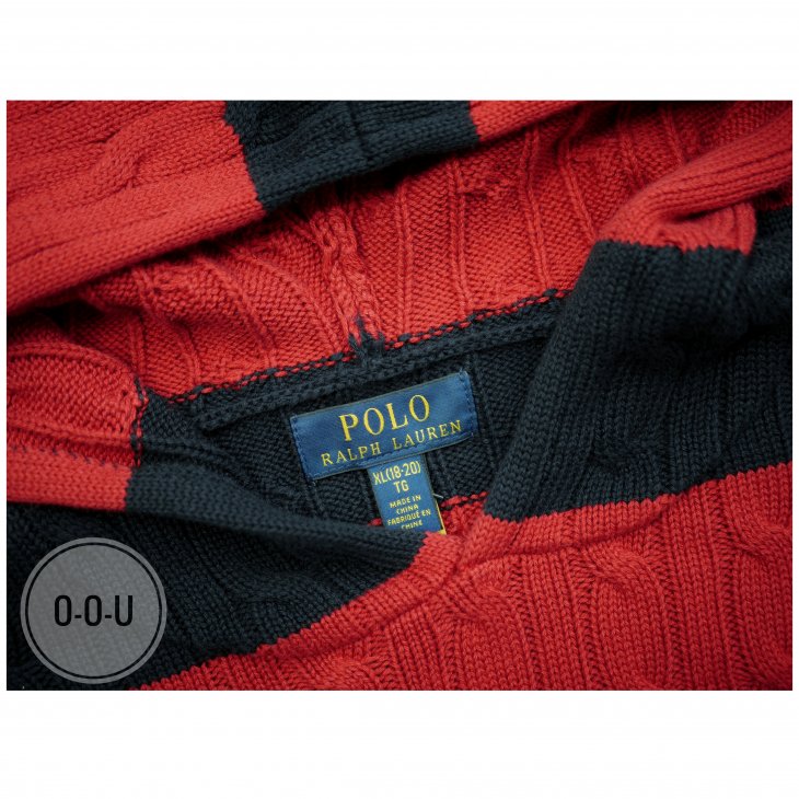 POLO RALPH LAUREN GIRLS CABLE-KNIT HOODIE