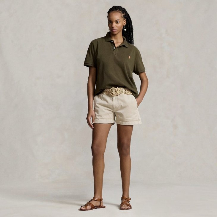 POLO RALPH LAUREN WOMEN CLASSIC FIT MESH POLO SHIRT