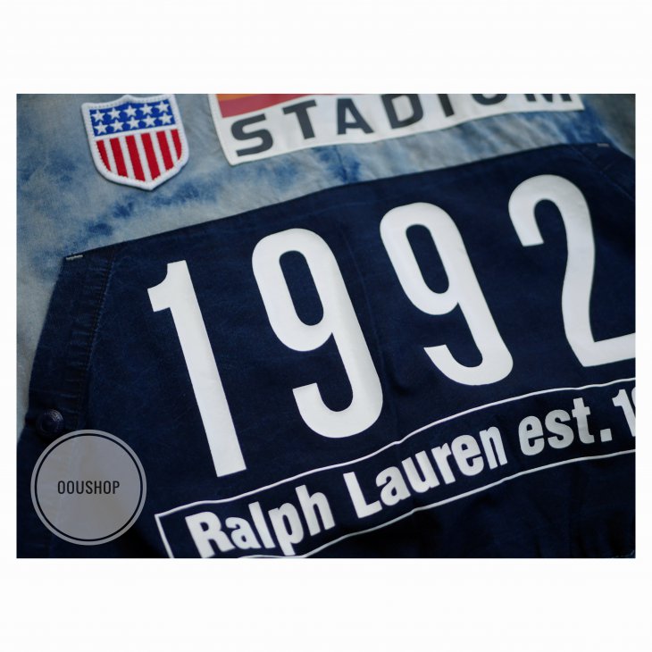 POLO RALPH LAUREN INDIGO STADIUM POPOVER JACKET