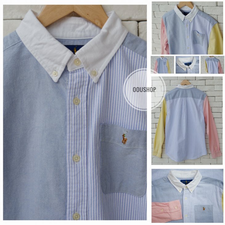 POLO RALPH LAUREN STRIPED BOYS COTTON OXFORD SHIRT