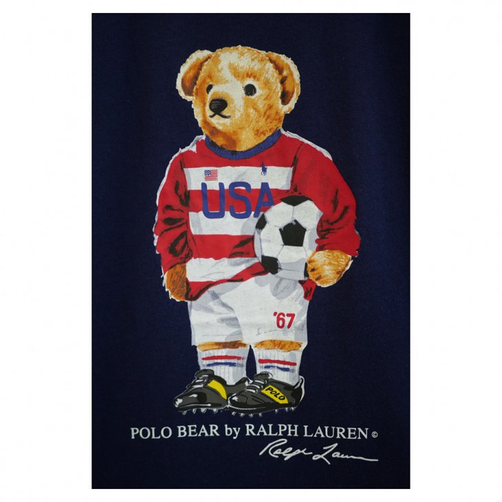 POLO RALPH LAUREN FOOTBALL BEAR BOYS COTTON TEE