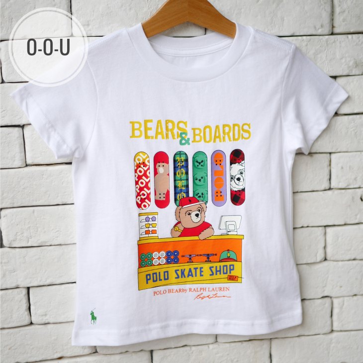 POLO RALPH LAUREN POLO BEAR KIDS COTTON JERSEY T-SHIRT