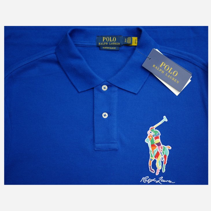 POLO RALPH LAUREN CUSTOM SLIM FIT BIG PONY MESH POLO SHIRT