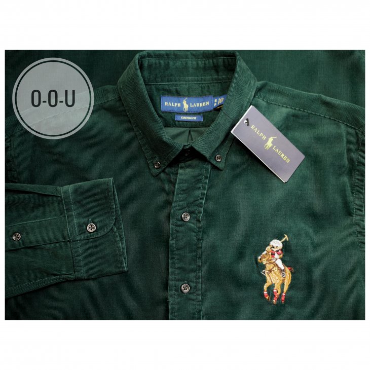 POLO RALPH LAUREN CUSTOM FIT POLO BEAR CORDUROY SHIRT