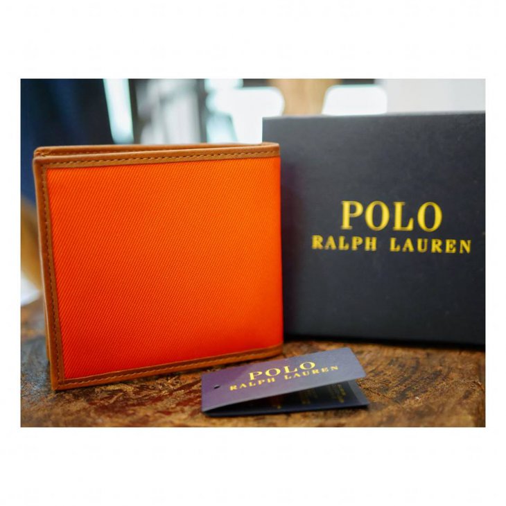 POLO RALPH LAUREN MEN\'S BROWN PEBBLE LEATHER WALLET