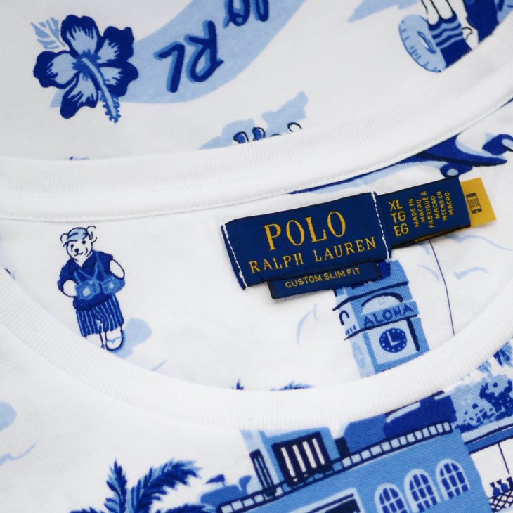 POLO RALPH LAUREN CUSTOM SLIM FIT BEAR JERSEY T-SHIRT