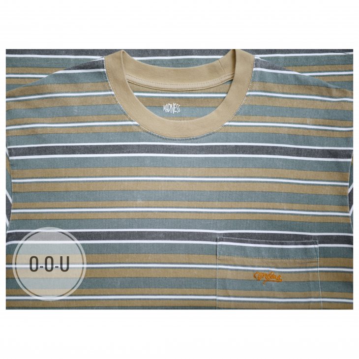 MADNESS STRIPED POCKET TEE