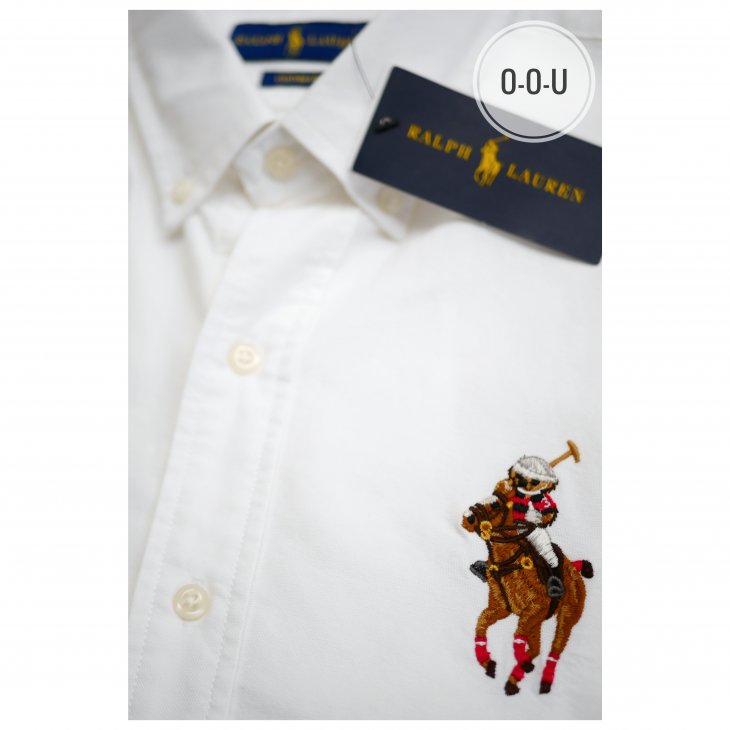 POLO RALPH LAUREN  CUSTOM FIT POLO BEAR OXFORD SHIRT