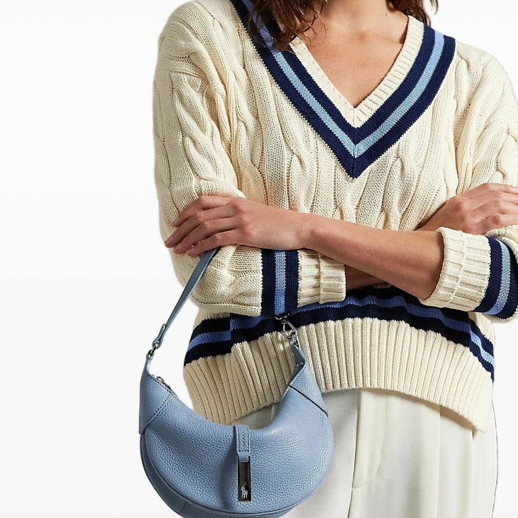 POLO RALPH LAUREN POLO ID PEBBLED MINI SHOULDER BAG