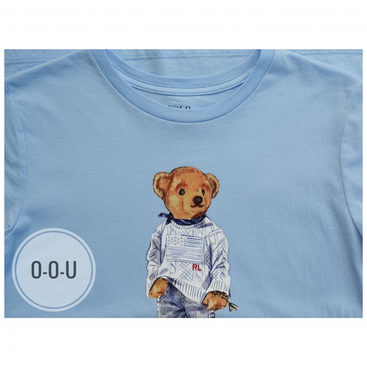 POLO RALPH LAUREN GIRLS POLO BEAR COTTON T-SHIRT