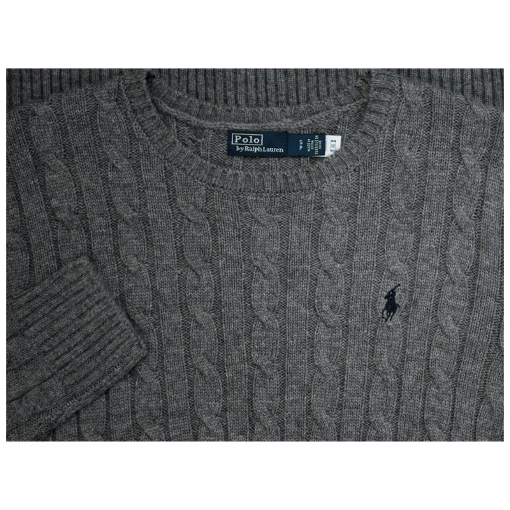 POLO RALPH LAUREN WOMEN CABLE-KNIT COTTON CREWNECK SWEATER