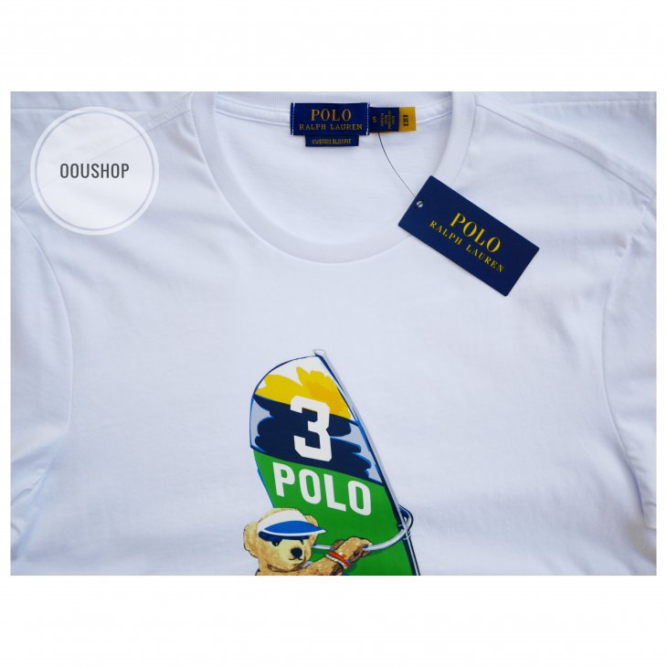 POLO RALPH LAUREN CUSTOM SLIM FIT POLO BEAR T-SHIRT