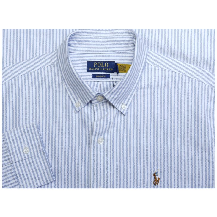 POLO RALPH LAUREN CUSTOM FIT STRIPED OXFORD SHIRT