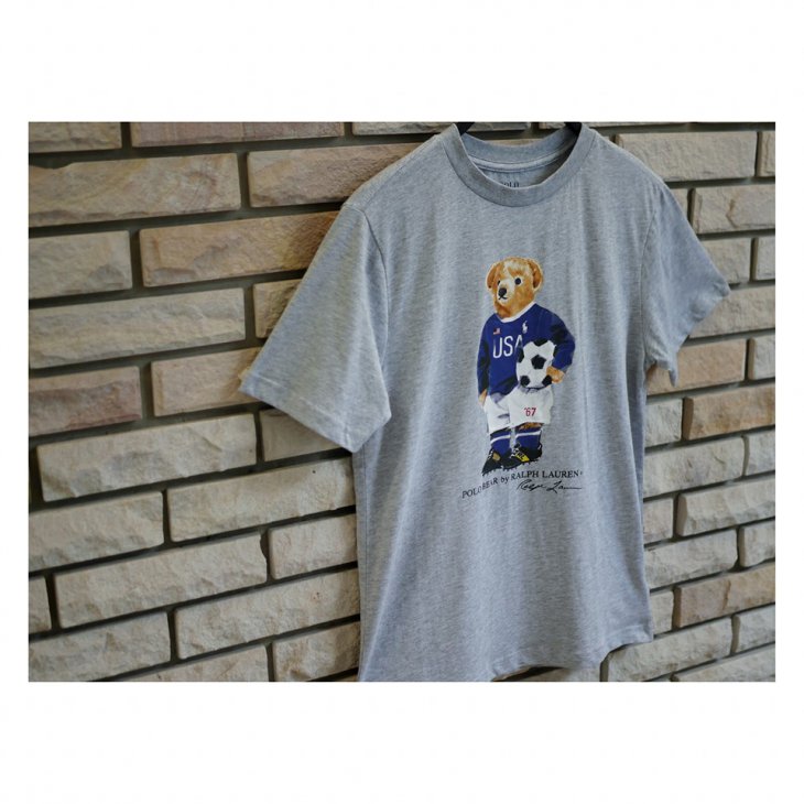 POLO RALPH LAUREN FOOTBALL BEAR BOYS COTTON TEE