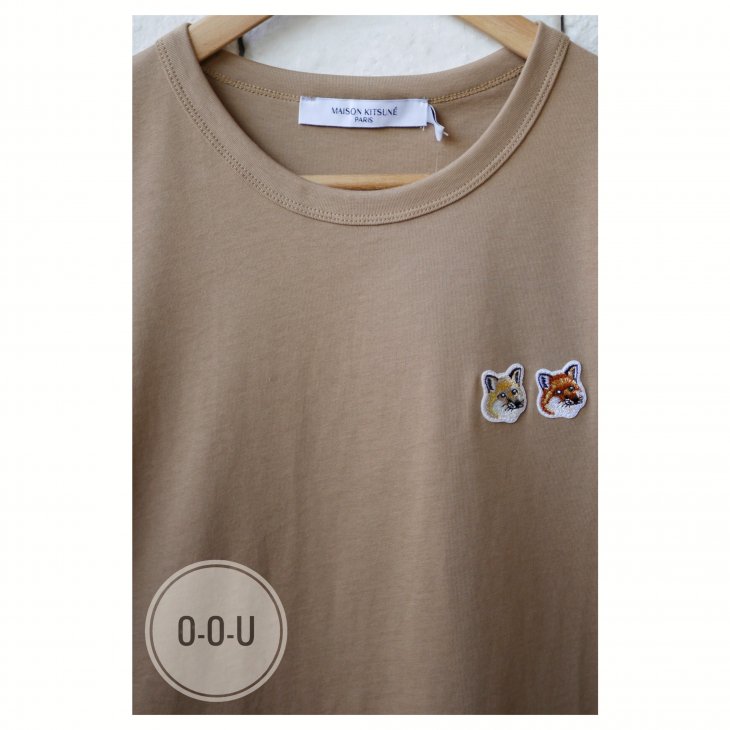 MAISON KITSUNE TEE-SHIRT DOUBLE FOX HEAD PATCH