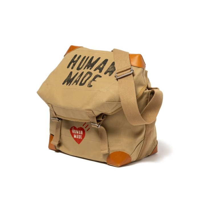 HUMAN MADE CANVAS SHOULDER BAG